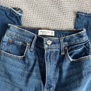 Abercrombie & Fitch Women's Straight Leg Blue Jeans